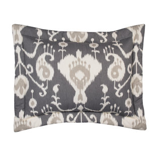The Pillow Collection Hohenems Ikat Bedding Sham Lime Standard//20 x 26