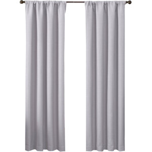 Satin Room Darkening Solid Blackout Rod Pocket Single Curtain Panel