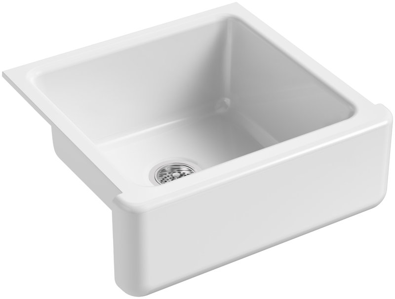 Whitehaven® Self-Trimming 23.5"L x 21.5625"W Farmhouse Kitchen Sink Finish: White