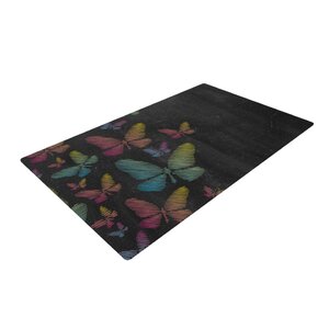 Snap Studio Butterflies Chalk Pastel Area Rug