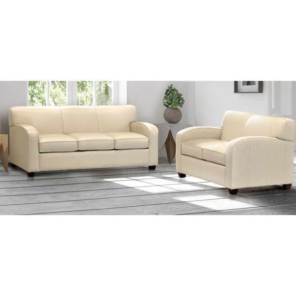 Full Grain Leather Sofa Set Wayfair