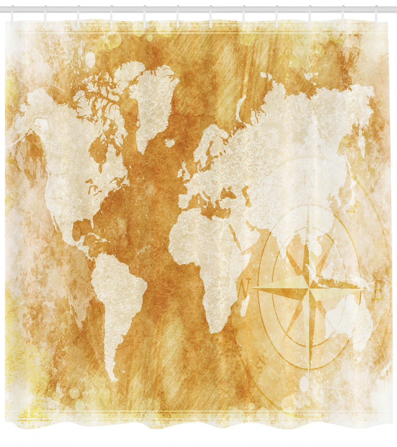 East Urban Home Old Fashioned World Map Shower Curtain Set Wayfair