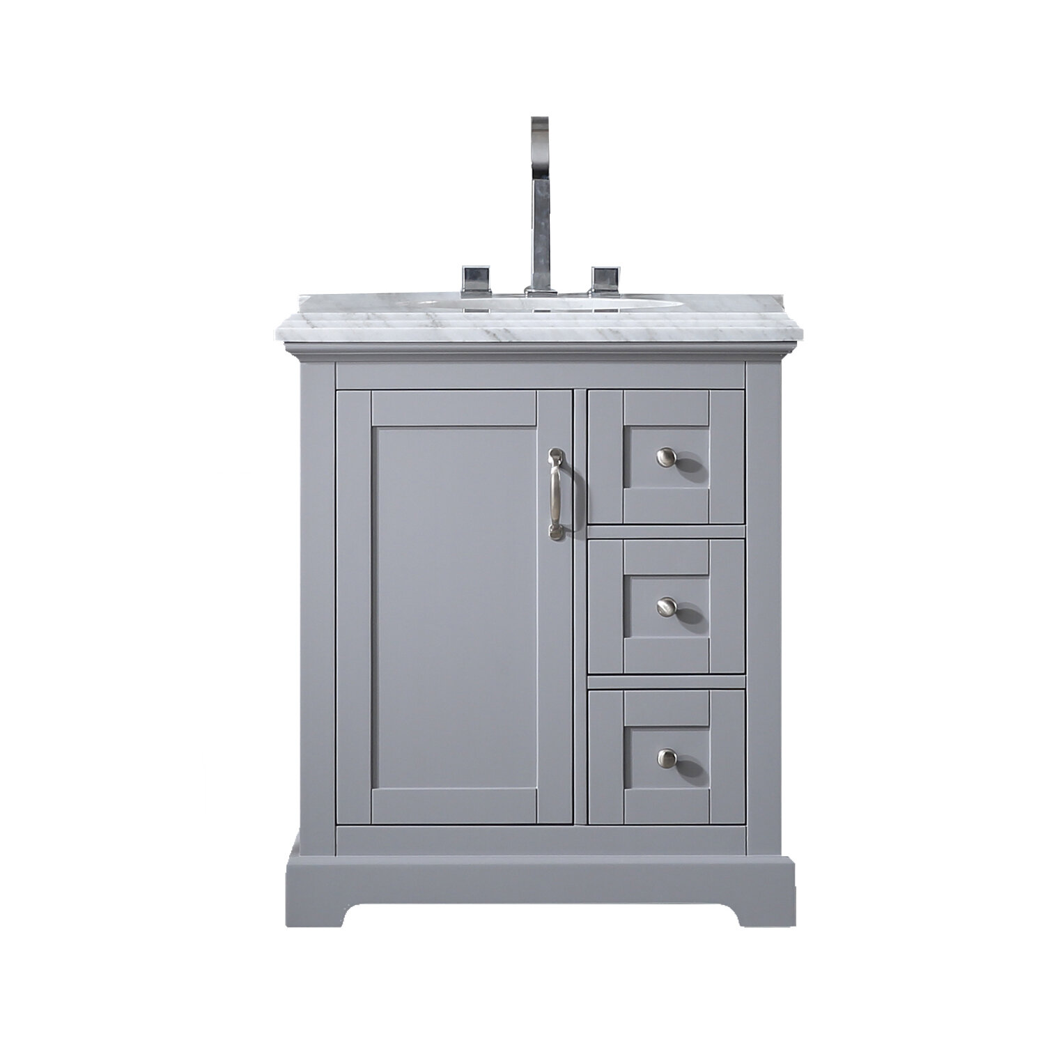 Eviva Houston Grey Bathroom Vanity Set Wayfair