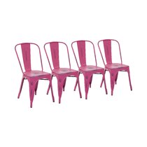 hot pink metal chair