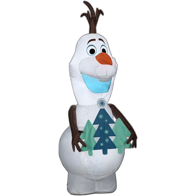 Gemmy Industries Frozen Olaf Holding Christmas Tree Inflatable 