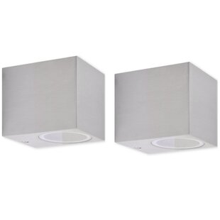 Cube 2 Light Outdoor Flush Mount (Set Of 2) By Symple Stuff