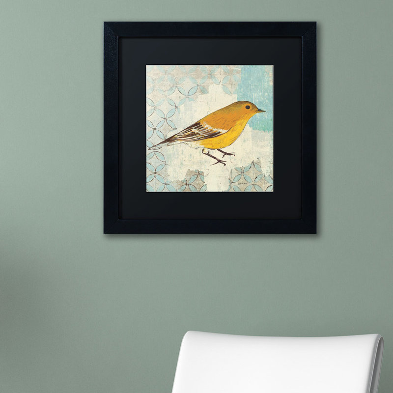 Trademark Art Pine Warbler By Kathrine Lovell Framed Painting