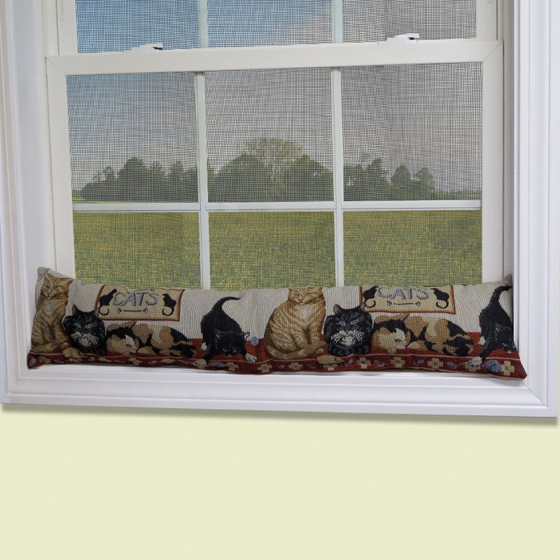 Evelots Cat Door Window Draft Stopper Stop Cold Air Dust Insects