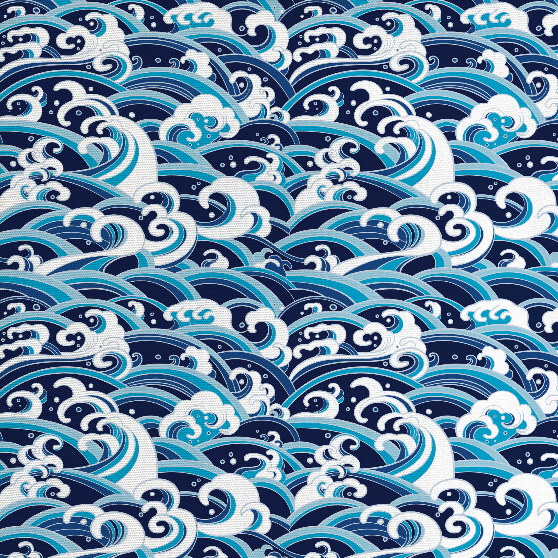 japanese wave print fabric - webwork360.com.