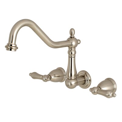 Heritage Double Handle Wall Mounted Clawfoot Tub Faucet Kingston