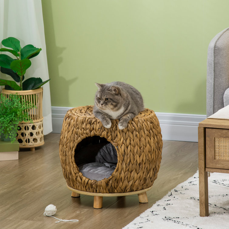 Homcom Rattan Cat House | Wayfair.co.uk