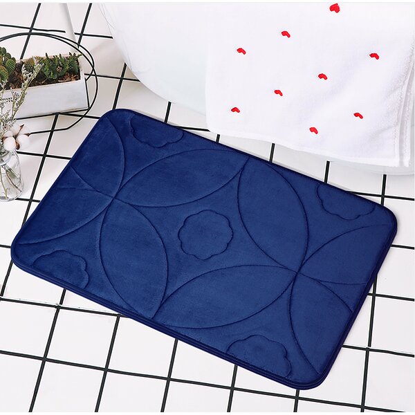 Navy Blue Memory Foam Bath Mat Wayfair