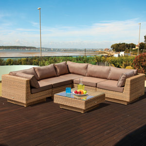 5-Sitzer Sofa-Set Chicago aus Rattan von Home Lo..