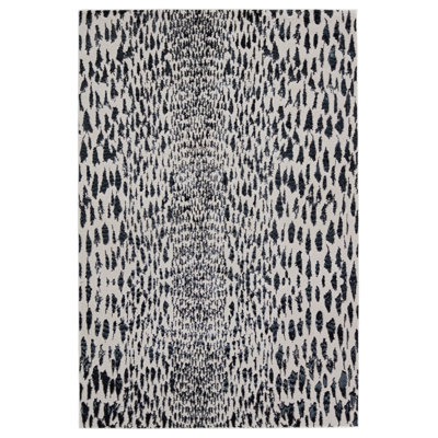 Malilla Animal Print Black Area Rug