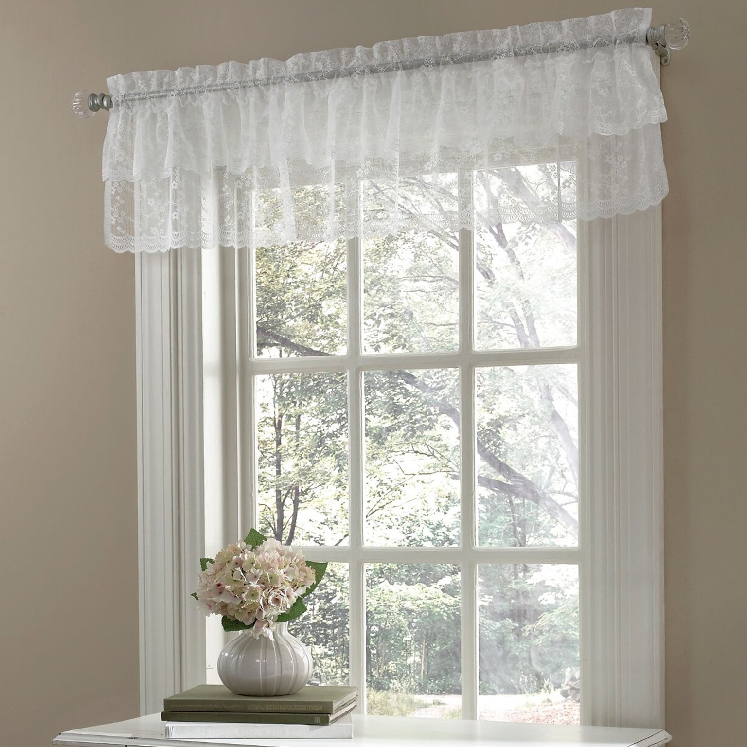 60-Inch by 12-Inch American Curtain and Home Deanna Window Treatment Valance Natural