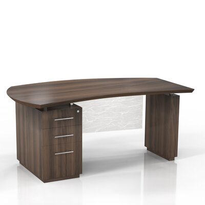 Sterling Peninsula Desk Mayline Group Finish Textured Brown Sugar