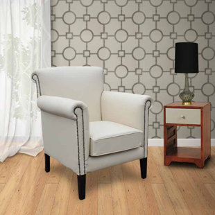 Cream Leather Armchair