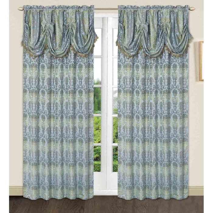 Astoria Grand Jedediah Toile Damask Room Darkening Rod Pocket