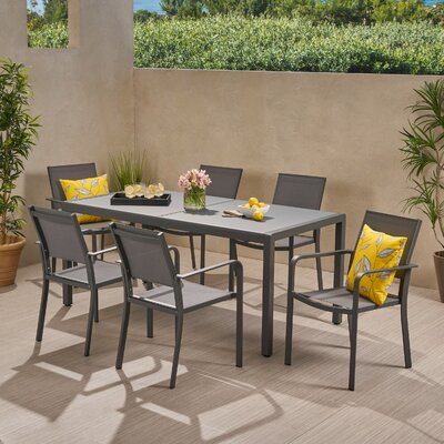 Glass Rectangular Patio Dining Sets You'll Love in 2020 | Wayfair