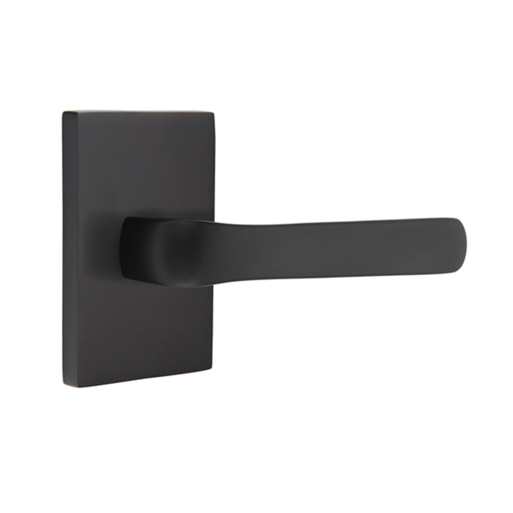 Emtek Passage Spencer Lever With Modern Rectangular Rose Wayfair
