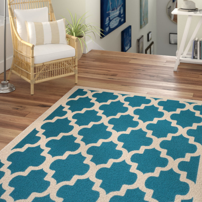Fairmont Park Teppich In Turkis Tabitha Bewertungen Wayfair De