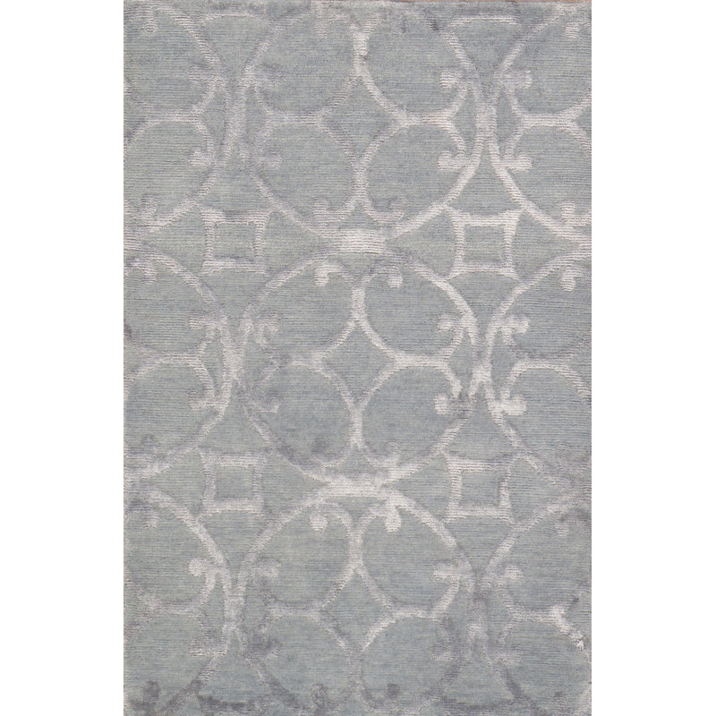 Pasargad Modern Hand Knotted Wool Silk Gray Area Rug Wayfair Pasargad Modern Hand Knotted Wool Silk