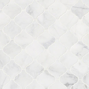 Dove Gray Arabesque Tile Wayfair Calacatta Cressa Arabesque Honed Marble Mosaic Tile In White