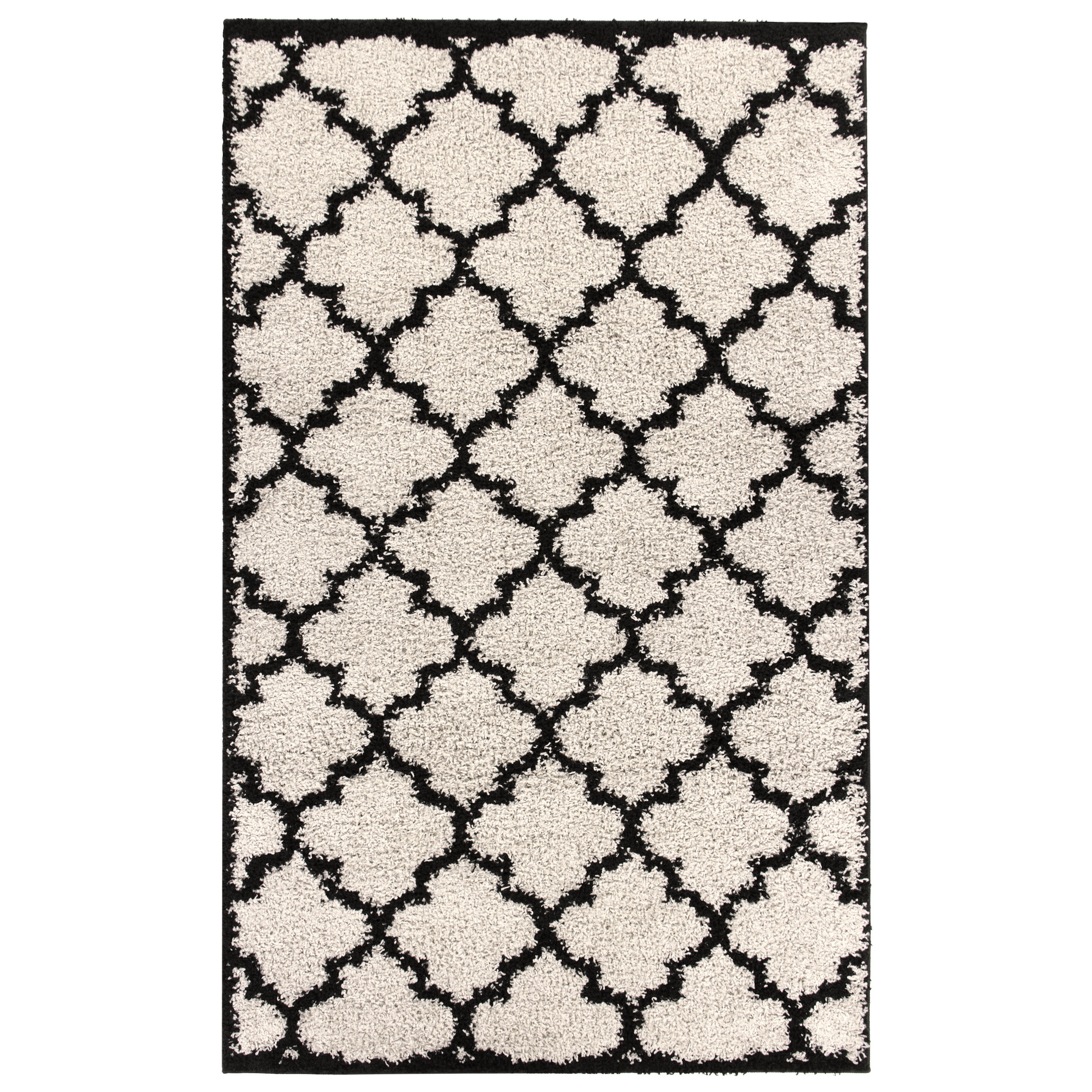 Charlton Home Karine Geometric Charcoal Ivory Area Rug Wayfair