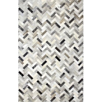 Trent Austin Design Morrison Flatweave Cowhide Ash Area Rug Rug