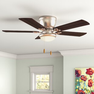 Wayfair | Brushed Nickel Large Room Ceiling Fans With Lights You'll ...