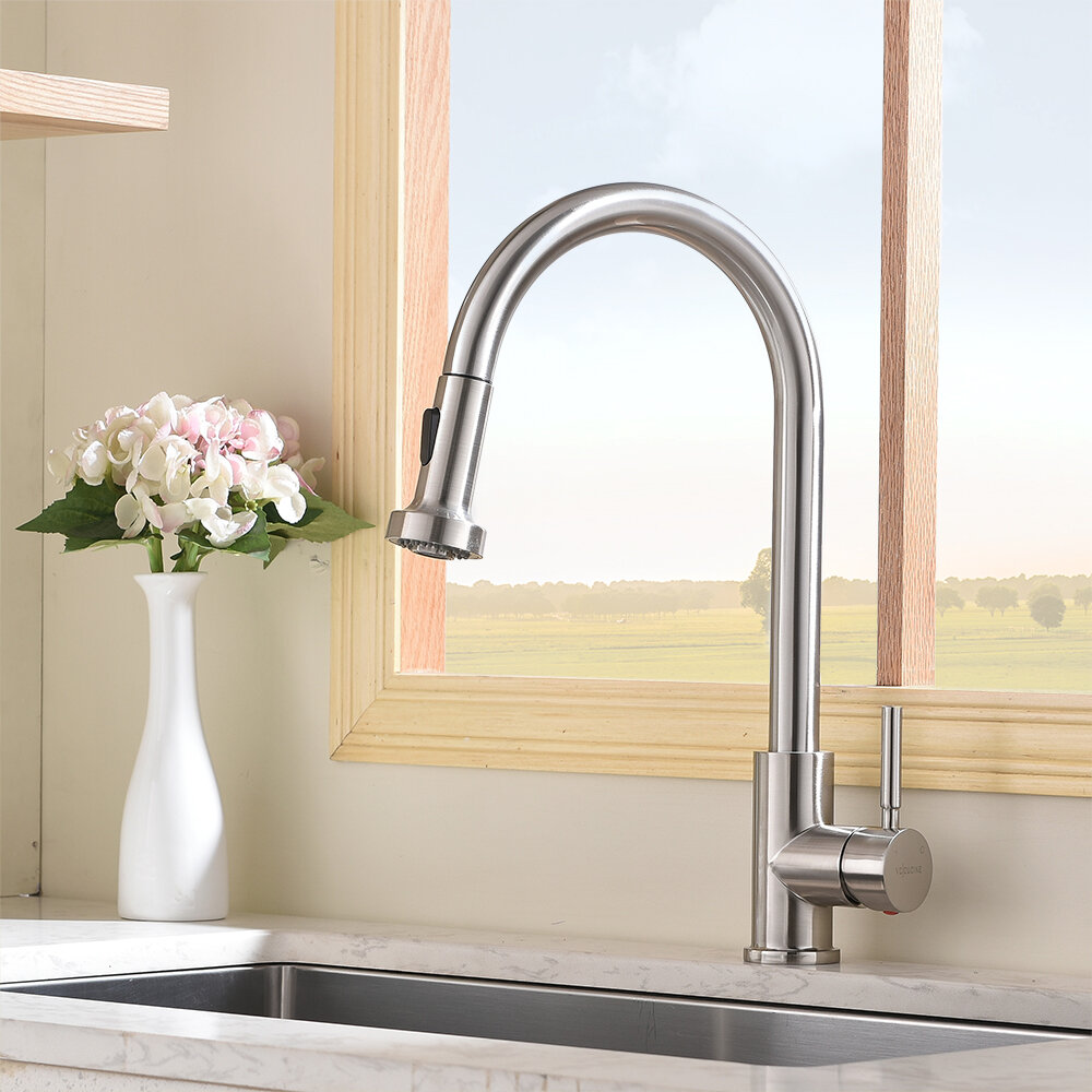 Vccucine Pull Down Kitchen Faucet Reviews Wayfair