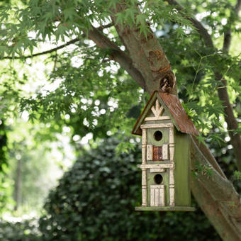 Glitzhome Coastal Free Standing 9 In X 4 In X 4 5 In Birdhouse