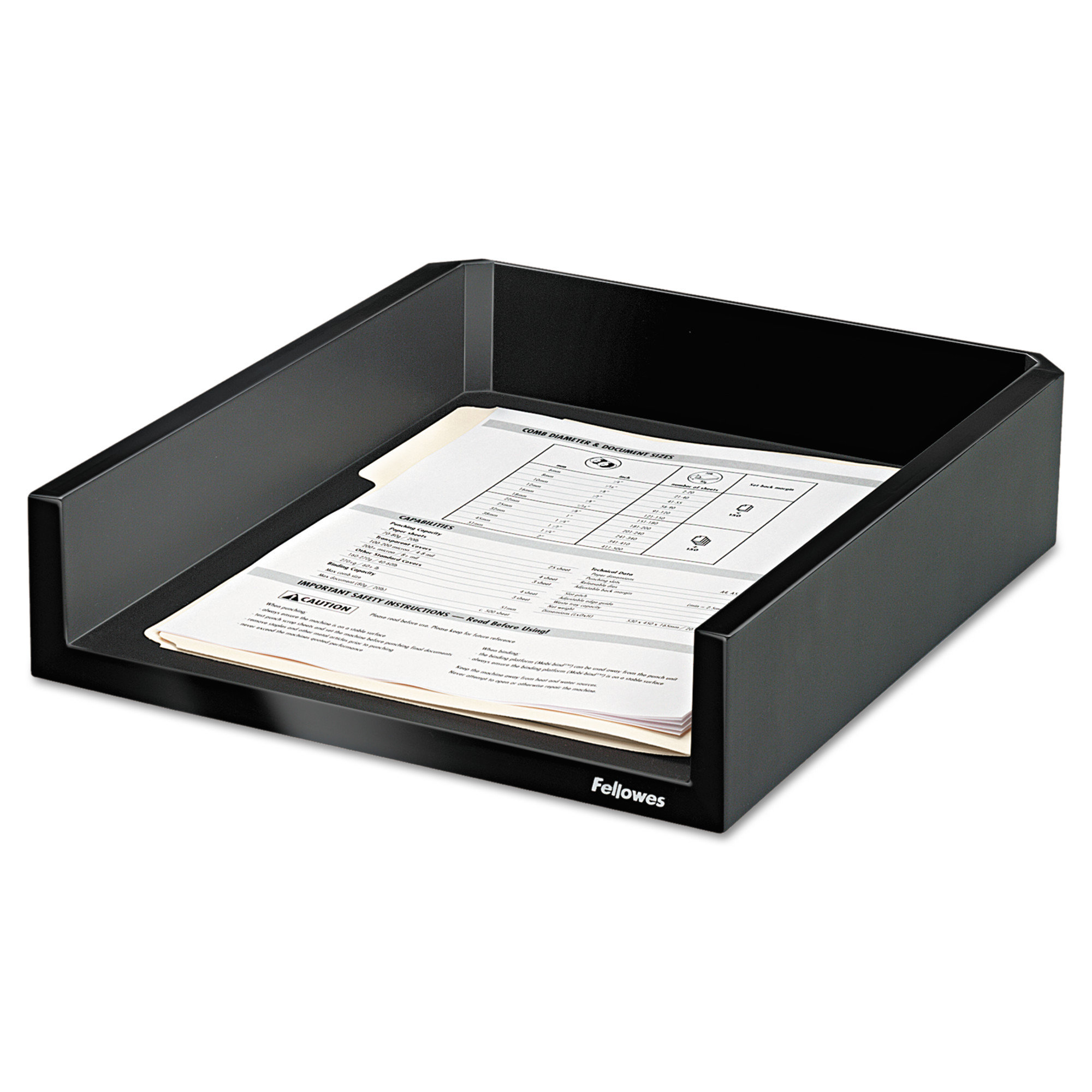 Fellowes Manufacturing Letter Tray Holds Letter Paper 11 1 8 X13 X2 1 2 Black Wayfair