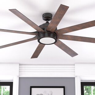 Lampsmore Indoor Celling Fan 42in 4 Solid Wood Blades with Remote Control 18W LED