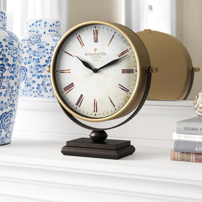 Gold Metal Desk Clock