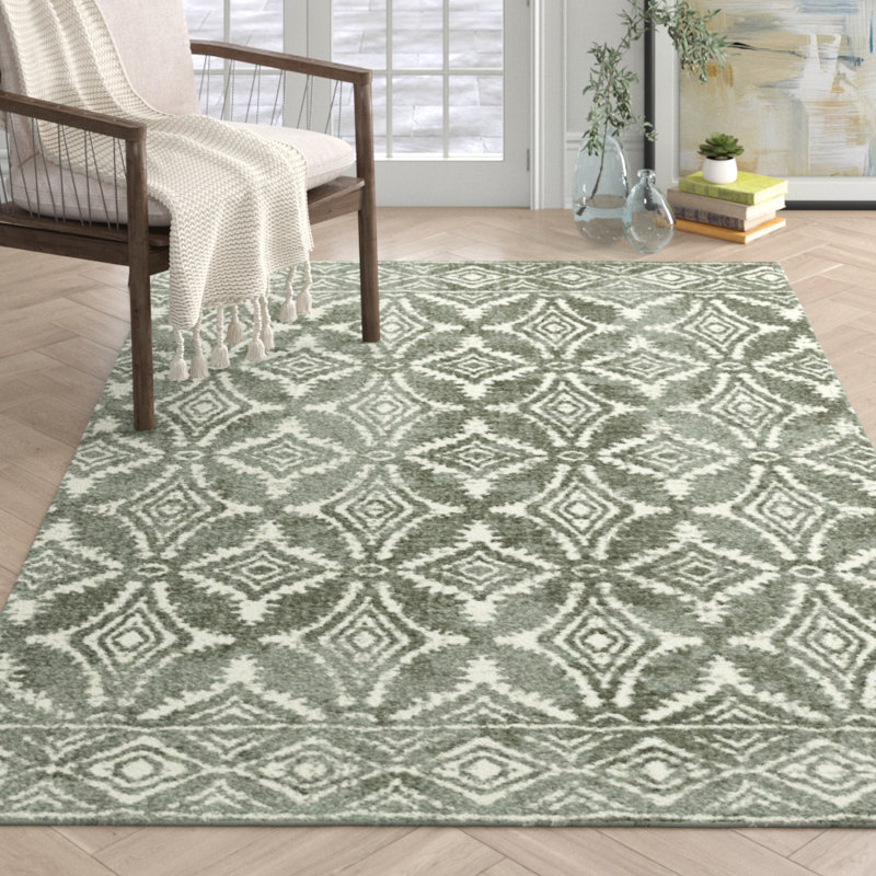 Coles Tribal Tufted Charcoal Gray Area Rug Joss Main