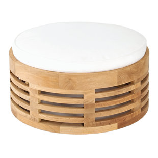 Go to store & view more images Hamilton Outdoor Teak Ottoman with Cushion by OASIQ