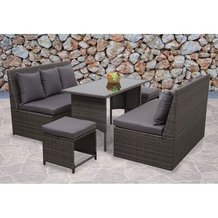 Garten Living 6Sitzer LoungeSet Lytton aus Polyrattan