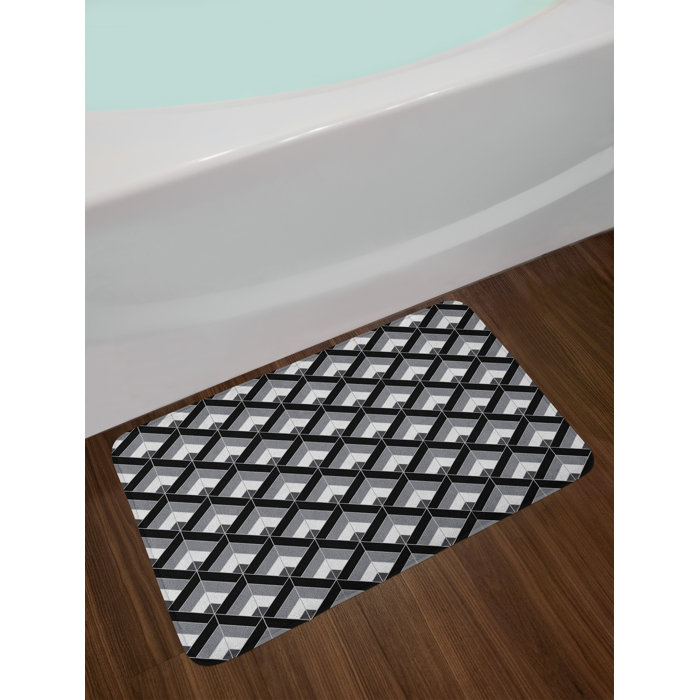 East Urban Home Grey And Black Bath Rug Wayfair East Urban Home Grey And Black Bath Rug