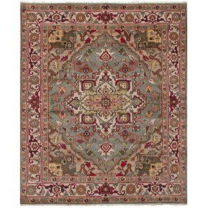 Larsen Oriental Hand-Knotted Wool Gray/Brown Area Rug