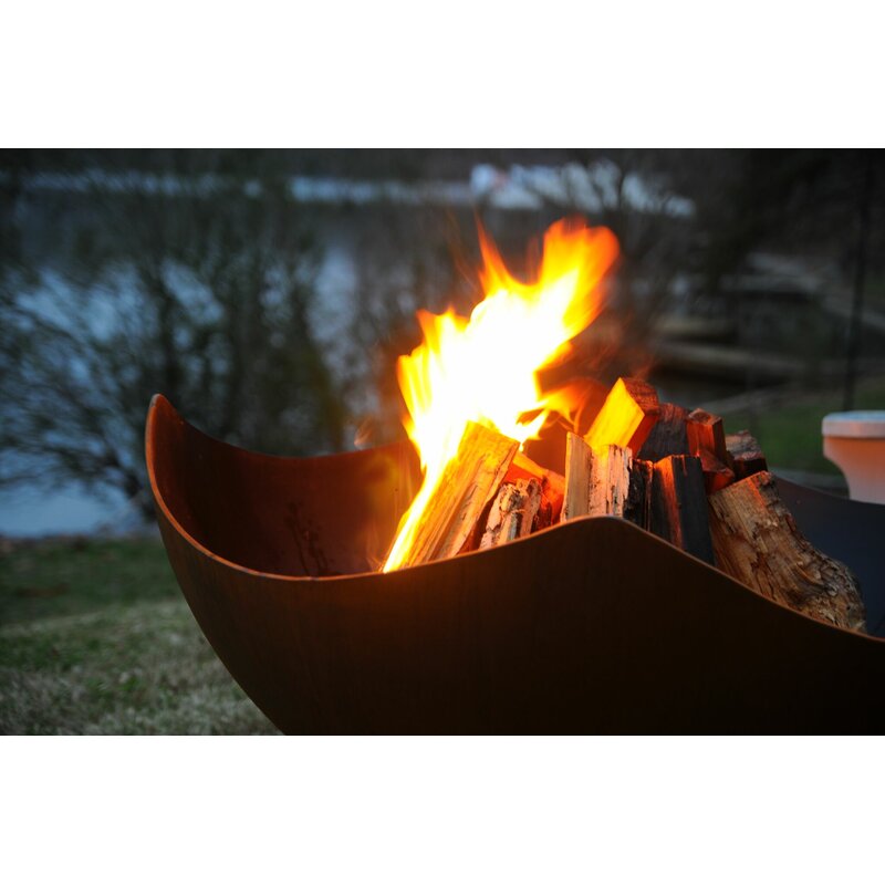 Fire Pit Art Manta Ray Steel Wood Gas Fire Pit Wayfair