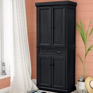 72" Wood Kitchen Pantry Cabinet Tall Storage Cupboard Food Shelf Organizer BLACK 