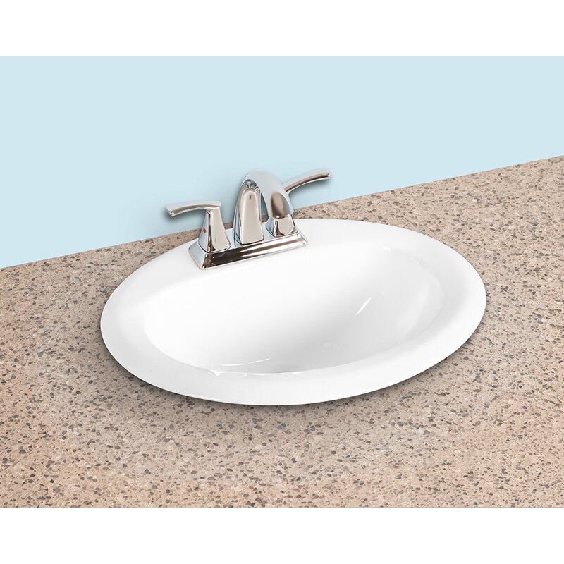 Winfield products Ceramic Oval Drop-In Bathroom Sink with Overflow ...