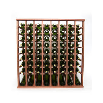 Rebrilliant Lurmont 60 Bottle Solid Wood Floor Wine Bottle Rack Wayfair