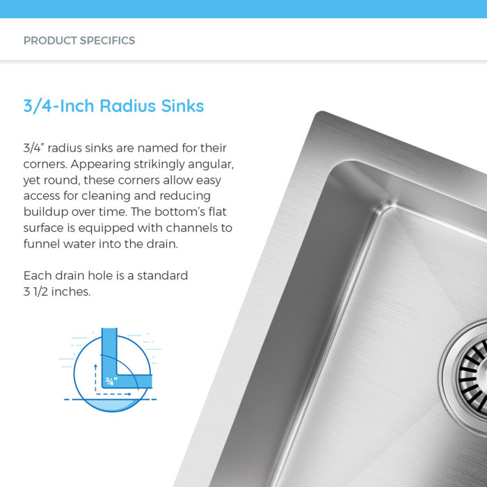Mrdirect Mr Direct Stainless Steel 28 13 X 17 88 Undermount
