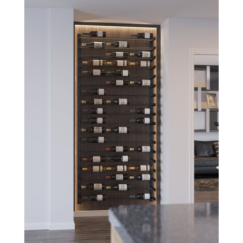 Rebrilliant Idora 81 Bottle Wall Mounted Wine Rack Wayfair Bottle Wall Mounted Wine Rack