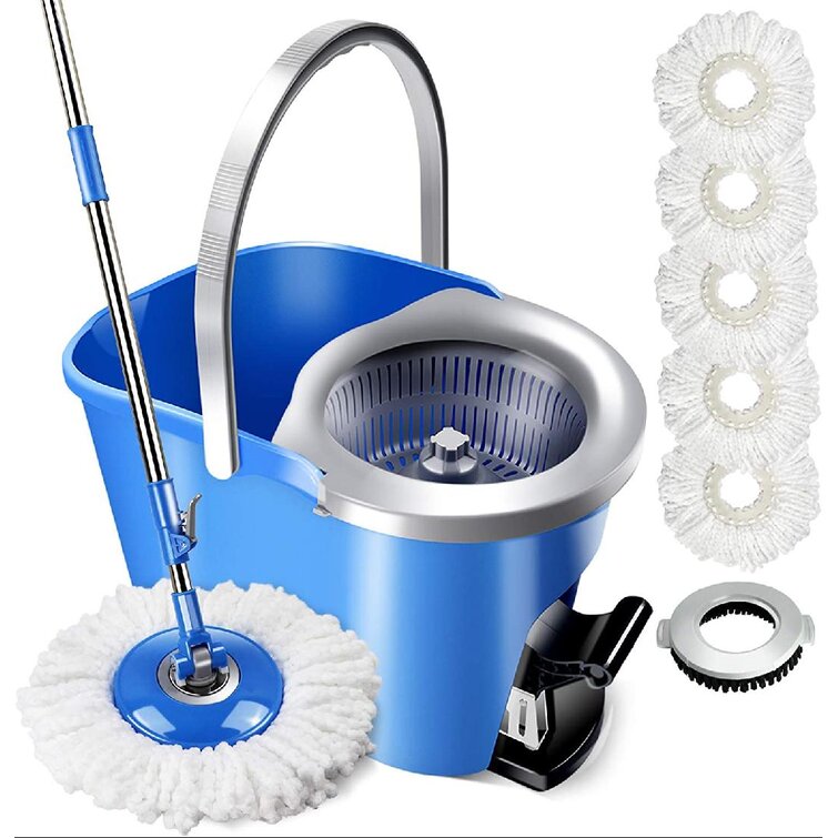 360 Spin Mop and Bucket with Wringer Set for Floor Cleaning Mops & Bucket System 