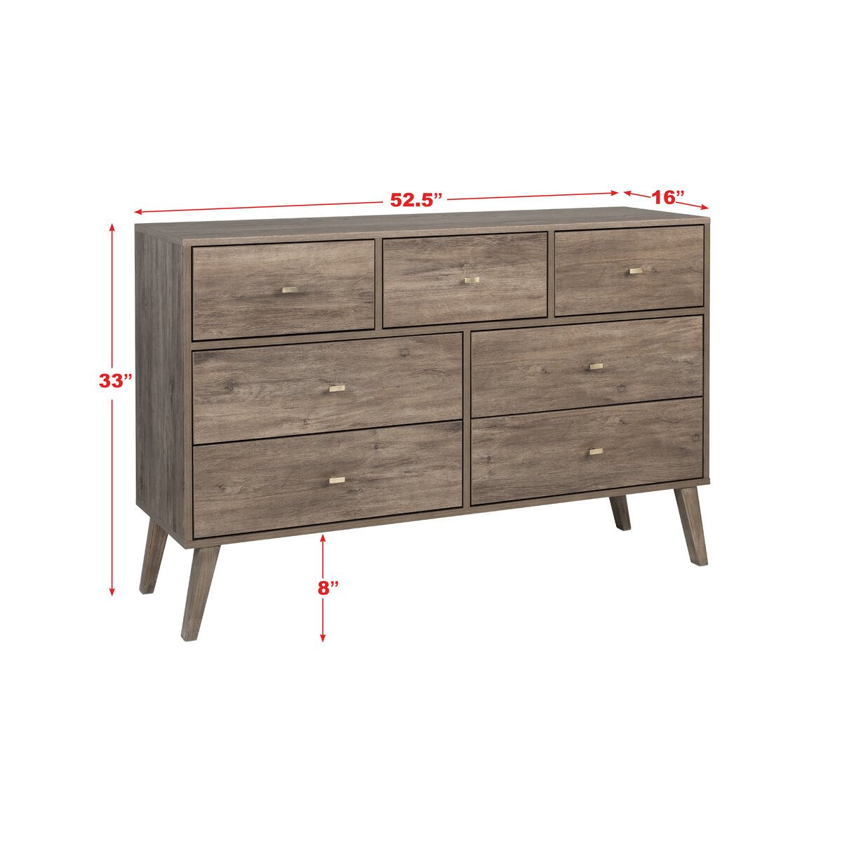 Mercury Row® Alyssa 7 Drawer 52.5'' W Dresser & Reviews 