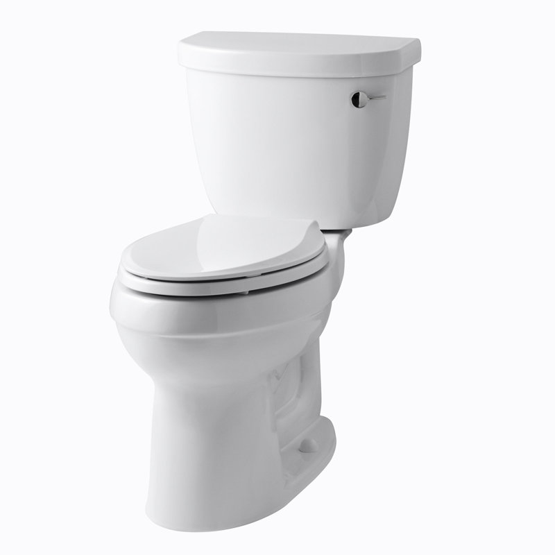 K 3589 T 0 Kohler Cimarron Comfort Height Two Piece Elongated 1 6 Gpf Toilet With Aquapiston Flush Technology Left Hand Trip Lever And Tank Locks Reviews Wayfair