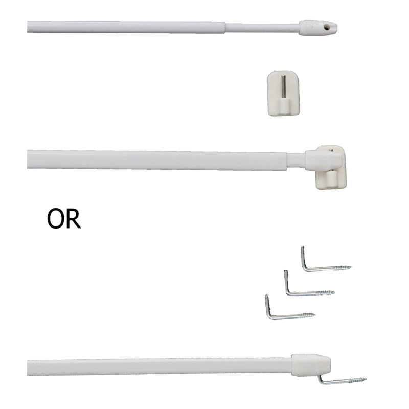Evideco Adjustable Flat Sash Curtain Single Rod Reviews Wayfair